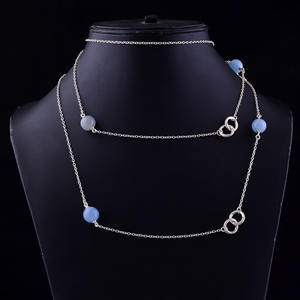 Cadenas de Plata de Ley 925 con Forma de Bola para Mujer, Diseño Clásico de Lujo, Piedras Preciosas Mixtas, Estilo Romántico, Bodas, Fiestas, Regalos de Boda - Product Image 2