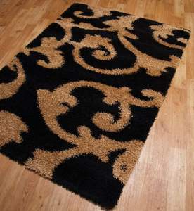 Meilleures ventes de tapis à poils longs en polyester fait main avec motif abstrait rembourré pour un usage domestique - Product Image 1