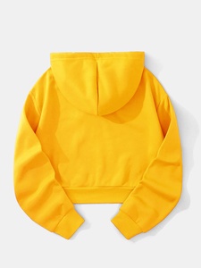 Sweat à capuche en molleton court pour femme Logo avant personnalisable Vêtements d'hiver avec col à capuche Sweatshirts Pakistan - Product Image 3