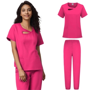 Conjunto de Uniforme Médico Ligero para Mujer con Tela Transpirable, Pantalón con Cintura Elástica y Tecnología Antipinchazos para Hospital - Product Image 3