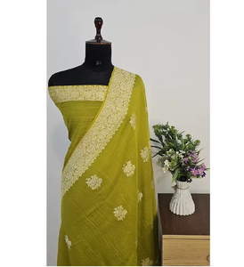 Sari Banarasi Tradicional de Diseño Puro Monga Kadhwan, Tejido Auténtico Hecho a Mano, Protección Solar, Secado Rápido, Elegante para Fiestas - Product Image 6