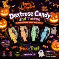 Bonbons durs en forme de cercueil squelette pour Halloween, multicolores, certifiés Halal, vente en gros
