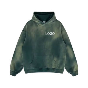 เสื้อฮู้ดดี้โอเวอร์ไซส์ปักลายผ้าฟลีซแบบวินเทจฟอกสีสไตล์ยูนิเซ็กซ์คุณภาพสูงปี 2026 ผลิตตามสั่ง ทำจากผ้าฝ้าย 100% - Product Image 1