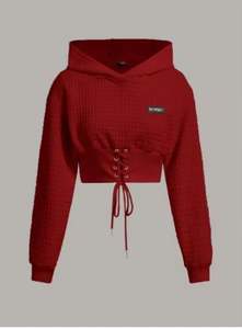 Logo personnalisé Streetwear femmes sweat pull Gym sweats à capuche femmes sweat à capuche court dames décontracté acide lavage haut court sweats à capuche - Product Image 4