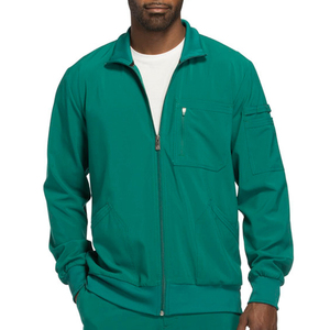 Chaqueta de uniforme de hospital suave para hombre con cremallera hecha de tejido elástico cómodo traje médico para médicos y enfermeras - Product Image 5