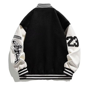 Manufacturer Varsity Wholesale High Quality Letterman <b>Jacket</b> <b>Men</b> Custom Vintage Streetwear Winter Button <b>Jacket</b> - Product Image 2