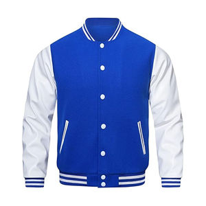 Cuello alto de punto patrón Casual invierno ropa de alta calidad superventas hombres Varsity chaqueta al por mayor Casual Streetwear - Product Image 4
