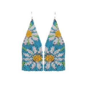 ต่างหูประดับลูกปัดรูปดวงตาเคลือบทองทำมือจากธรรมชาติสำหรับผู้หญิง สร้างบรรยากาศแบบเอิร์ธโทนให้กับสไตล์ของคุณ - Product Image 3