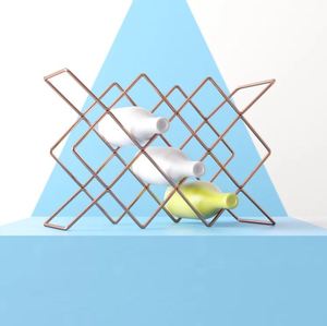 Support moderne élégant de support de stockage de bouteille de vin pour la décoration de maison de cuisine - Product Image 5
