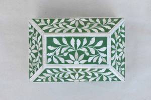 Boîte de rangement indienne de luxe faite à la main en incrustation d'os pour bijoux pour l'emballage cadeau du Ramadan Eid - Product Image 3