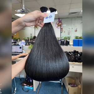 Extensiones de Cabello Virgen Vietnamita Super Double Drawn Remy, Alta Calidad, Natural, Sedoso, Liso, Ondulado, Trama, Cabello a Granel Elegante - Product Image 2