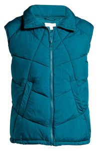 Custom Made <b>Women's</b> Plus Size Sleeveless Lightweight Quilted <b>Gilets</b> Casual Outdoor Wear Waistcoat Length Windproof Button - Product Image 5