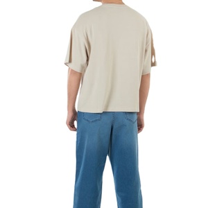 Loose Fit Men <b>Down</b> Shoulder Longline Plain Blank Lightweight 180 Gsm 100% Cotton O-Neck Anti-Pilling T-Shirt Men Clothes - Product Image 2