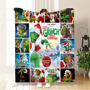 Chăn Giáng Sinh bán chạy nhất, chủ đề Giáng Sinh, hoạt hình, chất liệu nhung mềm mại, dùng làm chăn ngủ, chăn du lịch mùa đông - Product Image 1