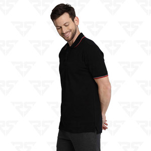 Logo personnalisé Tissu tricoté à manches courtes pour hommes Golf Athlétique Chemise à col utilisée quotidiennement Polo de tennis T-Shirt polo de golf à longue queue - Product Image 2