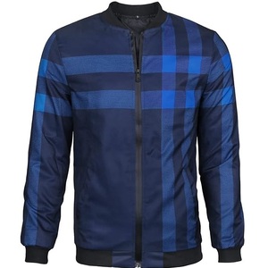 Blousons Bomber pour Hommes avec Design à Carreaux Personnalisé Impression de Haute Qualité 100% Polyester Mode d'Hiver Blousons Bomber pour Hommes Légers Respirants - Product Image 1