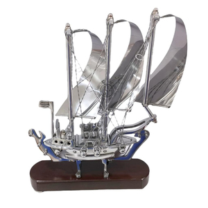 Nouveau design de bateau artisanal avec base en bois, parfait pour la décoration de la maison à bas prix. - Product Image 2