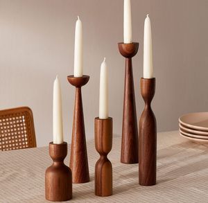 2023 meilleure vente intérieur/extérieur décor de noël ensemble nouveau Style Vintage photophore en bois support votif décoration de la maison bougie - Product Image 5
