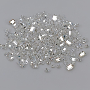 IGI certificado 40-70 punto diamante excelente VS pureza corte esmeralda E F Color blanco suelto piedra desnuda joyería anillo al por mayor - Product Image 2