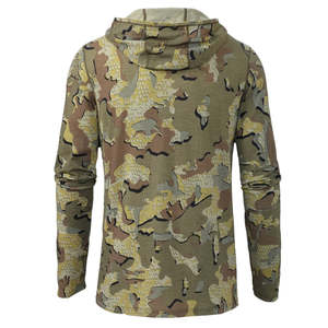 เสื้อฮู้ดลายพรางน้ำหนักเบาสำหรับผู้ชายและผู้หญิง พิมพ์ลายดิจิตอลทั่วตัว ระบายอากาศได้ดี เหมาะสำหรับการล่าสัตว์และสวมใส่ในชีวิตประจำวัน - Product Image 6