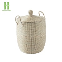 Panier de rangement rectangulaire artisanal en bambou naturel écologique, organisateur de jouets, paniers festonnés OEM, fabricant vietnamien