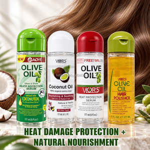 Colección de Sueros Capilares de Marca Privada 177ml con Aceite de Coco y Oliva, Nutritivo y Protector del Calor, Suministro OEM de Marca Personalizada - Product Image 1
