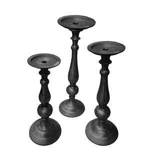 Nouveau décoratif en métal bougie pilier titulaire couleur noire pour la maison mariage noël table éclairage décor à la main en vrac - Product Image 5