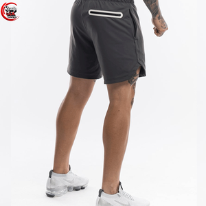 Short streetwear en coton vintage pour hommes, logo personnalisé, sérigraphie 3D, impression bouffante, short en maille solide écologique, taille Amérique et Europe - Product Image 2