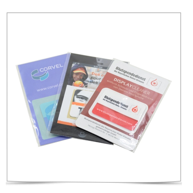 Custom Microfiber Cleaning Cloth Mini Sticky Screen Cleaner Pad Microfiber Phone Cleaner Sticker