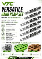 Ensemble de 5 outils d'alésage de précision, outil d'alésage manuel pour le métal, le plastique et le bois