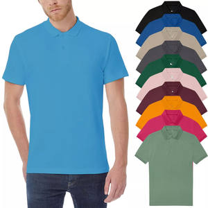 Venta al por mayor 200gsm 100% algodón hombres para Polo camiseta logotipo bordado personalizado transpirable manga corta Golf Polo camisas nuevo - Product Image 1