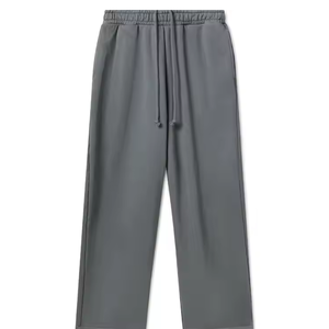 Venta al por mayor algodón polar recto Legging abierto Jogger suelto hombres pierna ancha inferior grueso algodón pantalones de chándal - Product Image 1