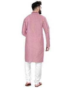 Pijama tradicional de estilo indio, largo, hecho de seda, estilo sólido, tradicional, Kurta - Product Image 6