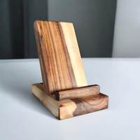 Support de téléphone et de bureau en bois massif naturel, fait main, gravé sur mesure, écologique, de haute qualité, style artisanal folklorique, pour la maison