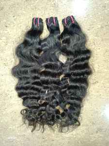 Grade 100% Extensions de cheveux ondulés indiens Remy de 30 pouces non traités Super Wave Raw Ruban doux et confortable en - Product Image 3