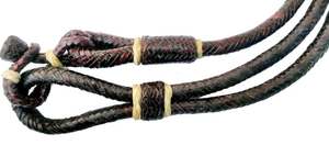 เชือกหนังแท้ถักมือพร้อมปมเชื่อมต่อสำหรับอุปกรณ์ม้า เชือกโรมาลถักมือ เชือกบังเหียนสำหรับม้า/เชือกบังเหียนแบบเชือกโรมาล-8.5 ฟุต, 52' โรมาล - Product Image 5