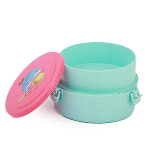 <b>School</b> Round <b>Lunch</b> <b>Box</b> - Blue - Product Image 2