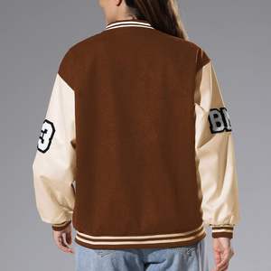Premium quality personalized most popular design varsity <b>jacket</b> Custom made leather sleeve wool fiber Breathable varsity <b>jacket</b> - Product Image 2
