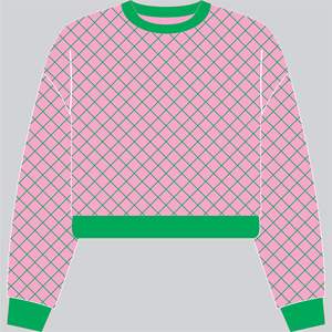   Sudadera con Cuello Redondo de la Hermandad, Mezcla de Algodón Premium, Bordado Chenille, Logotipo 1908, Ropa Griega, Rosa Verde, Sudadera Holgada - Product Image 3