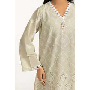 Conjunto de Traje Bordado Schiffli de 3 Piezas para Mujer IUSTKSD-2016 - Product Image 5