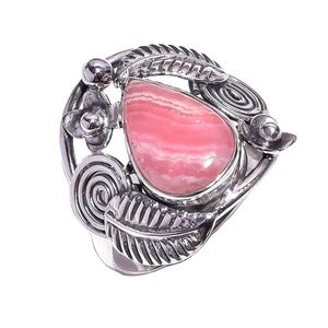 Precio al por mayor hecho a mano 925 plata esterlina compromiso anillo de dedo Rodocrosita piedra preciosa con ajuste de bisel para fiesta de boda - Product Image 1