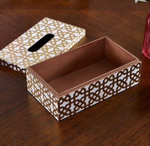 Elegante caja de pañuelos de madera Artesanía impresa Venta caliente Caja de pañuelos de madera de lujo Caja de pañuelos de la mejor calidad - Product Image 6