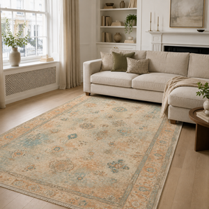 Netline Home Century Vinework Natural Beige Traditional <b>Washable</b> <b>Rug</b> - Product Image 1