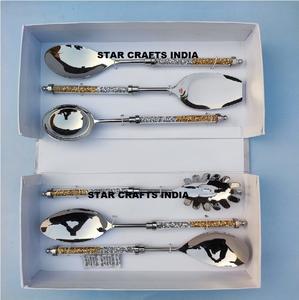 Juego de cubiertos de acero inoxidable de metal a bajo precio elegante y elegante Juego de cubiertos para diferentes ocasiones en varios tamaños - Product Image 1