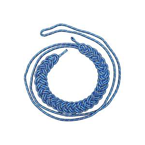 Chaîne de denture colombienne argentée, pointes argentées, fixation côté droit, corde torsadée tressée, robe de cérémonie, fil doré - Product Image 4