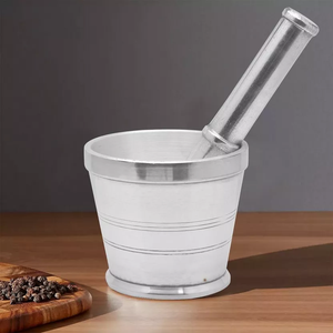 ครกและสากทำจากอลูมิเนียมใช้ซ้ำได้สมุนไพรและเครื่องเทศออกแบบโลโก้ได้ตามต้องการ - Product Image 1