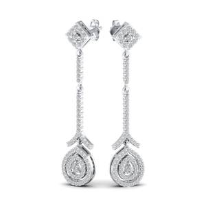 REYES 925 Sterling Silver Moissanite Dangle Drop Earrings Unique New Design High Quality Bridal Wedding Jewelry for Women - Product Image 5