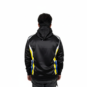 Sweat-shirt à capuche personnalisé avec logo sublimé, 100% coton polyester, manches longues, imprimé, surdimensionné, basiques pour hommes - Product Image 2