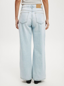 Lupin กางเกงยีนส์ผ้าฝ้าย2025ผู้หญิง, กางเกงยีนส์สีฟ้าใส่สบายระบายอากาศได้ดีซักแบบวินเทจได้อย่างยั่งยืน - Product Image 3