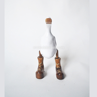 Figurine de canard en bambou faite à la main, écologique, style Art déco moderne, personnalisable, décoration de table de luxe pour mariages et remises de diplômes